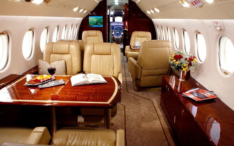 Falcon 2000 EX LX S Luxury Jet Interior